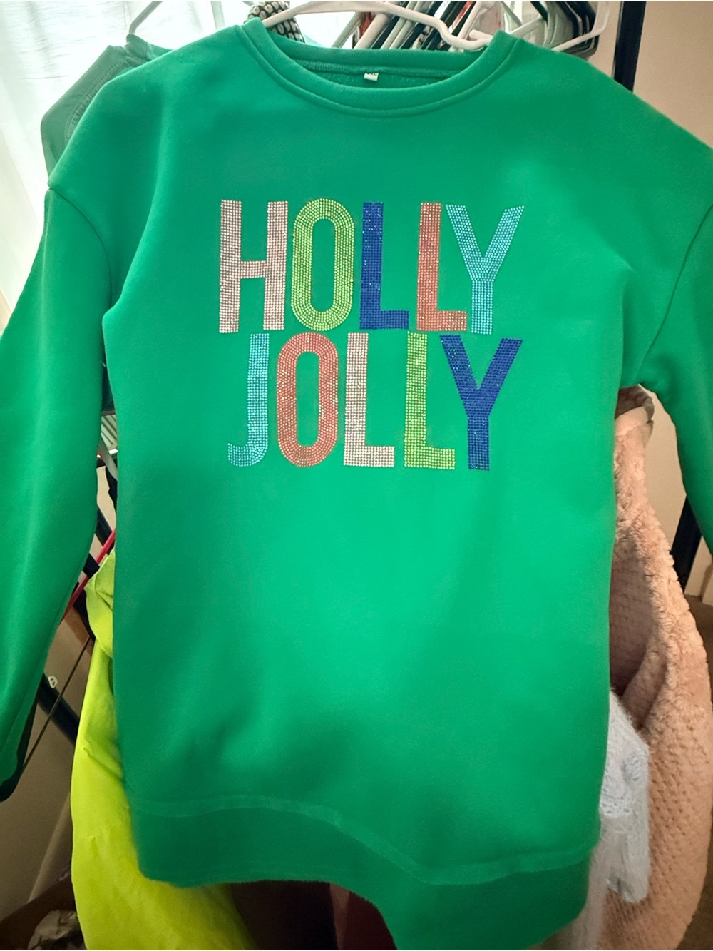 Holly Jolly Sparkle Sweatshirt - Holiday Graphic